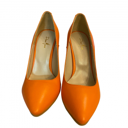Pantofi stiletto Diane Marie P185, din piele naturala portocalie [6]