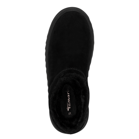 PAPUCI - papuci-imblaniti-tamaris-1-27300-45-piele-intoarsa-negri