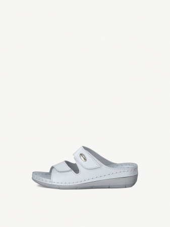 Papuci medicinali Tamaris 1-27510-41, piele naturala, albi [4]