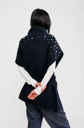 Poncho cu curea Anekke Blue 41284-061 [2]