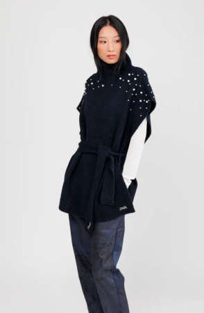 Poncho cu curea Anekke Blue 41284-061 [1]