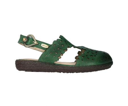 SANDALE - Sandale casual dama Laura Vita Gocno 226, piele naturala, verde