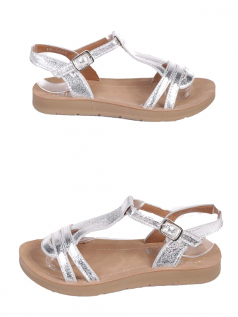 Sandale copii Giraffe 17F-24223,, piele ecologica, argintiu [2]