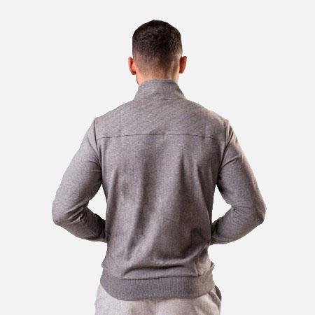 Bluza cu fermoar PEAK Crew gri deschis [3]