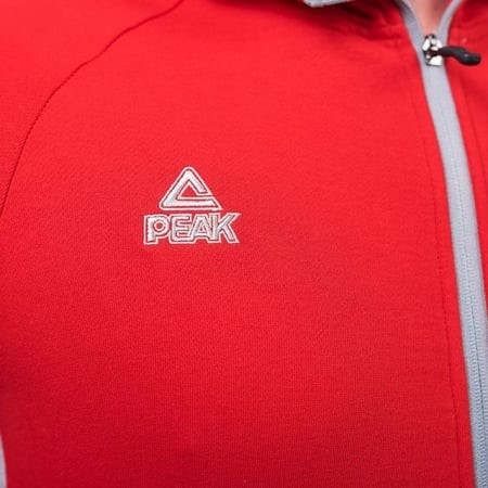 Hanorac bumbac PEAK Downtown rosu/gri [4]