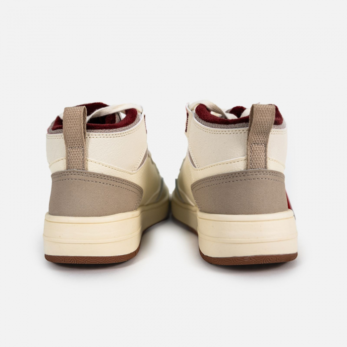 Pantofi sport iarna Peak Casual High Top canvas alb/rosu [3]