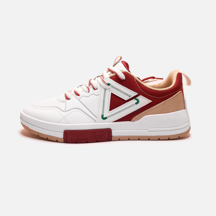 Pantofi sport Peak Skateboards barbati alb/rosu [2]