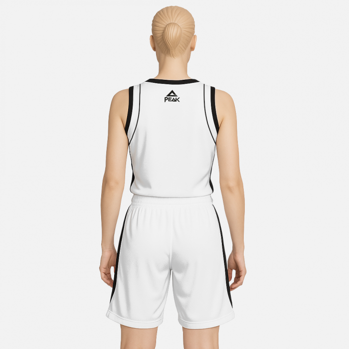 Set maiou/short baschet dama PEAK Jump alb/negru [2]