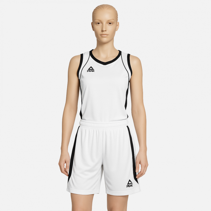 Set maiou/short baschet dama PEAK Jump alb/negru [1]
