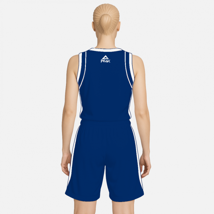 Set maiou/short baschet dama PEAK Jump albastru/alb [2]