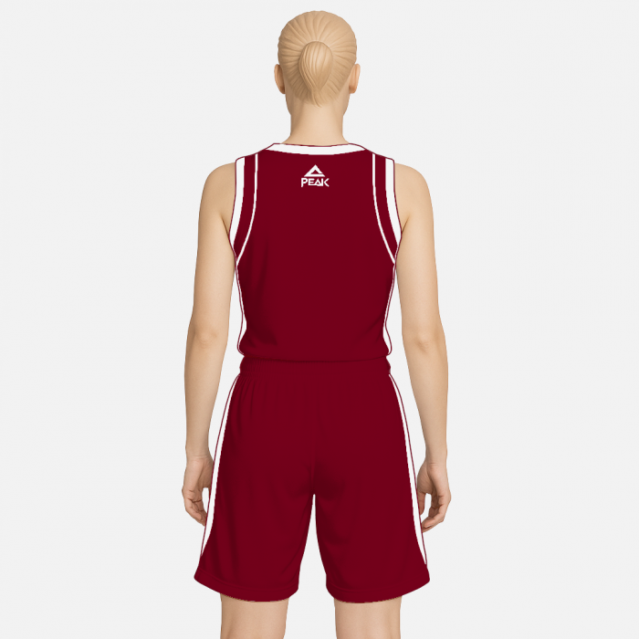 Set maiou/short baschet dama PEAK Jump visiniu/alb [2]