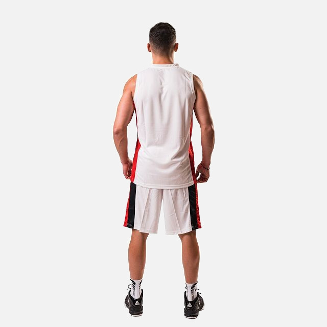 Set maiou/short baschet PEAK Floater alb/rosu/negru [3]