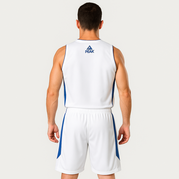 Set maiou/short baschet PEAK Jungle alb/albastru [2]