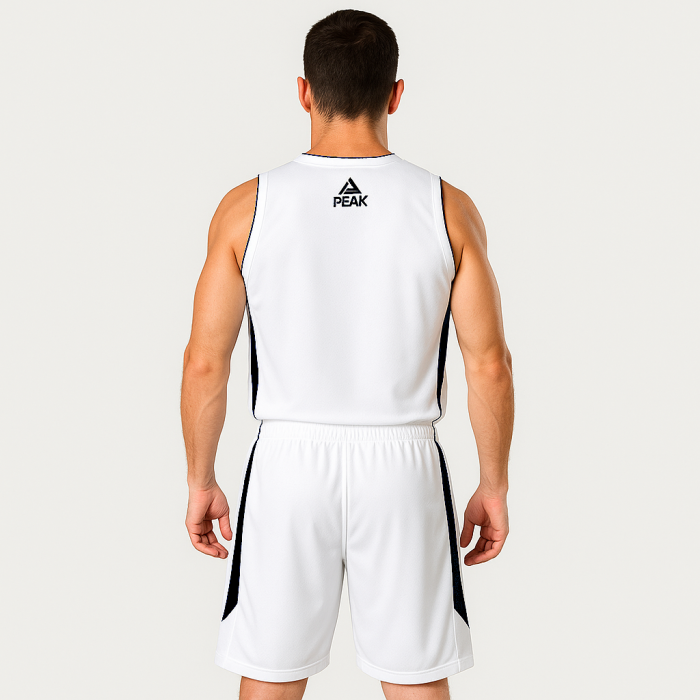 Set maiou/short baschet PEAK Jungle alb/negru [2]