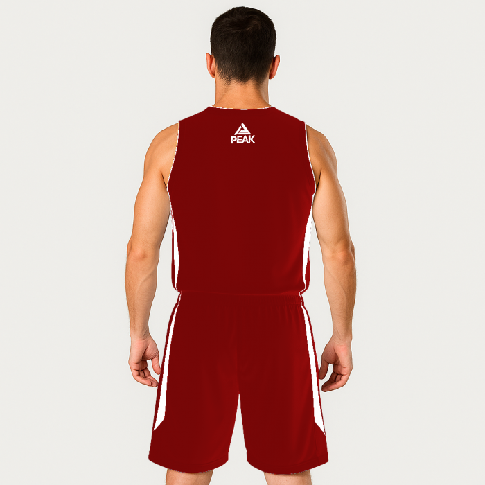 Set maiou/short baschet PEAK Jungle rosu/alb [2]