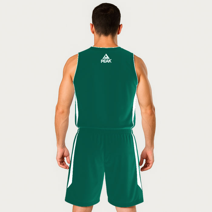 Set maiou/short baschet PEAK Jungle verde/alb [2]