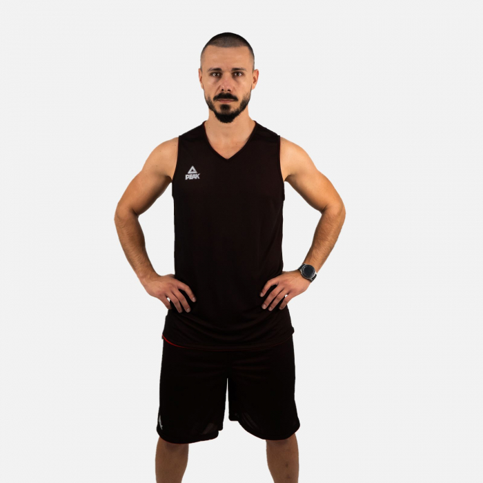 Set maiou/short baschet reversibil Peak rosu/negru [5]