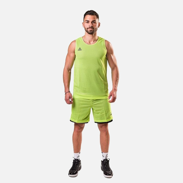 Set maiou/short baschet reversibil PEAK S3Ball verdefluo/negru [1]
