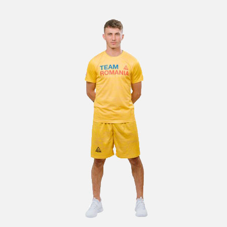 Short antrenament Poly Peak TeamRomania20 galben [5]