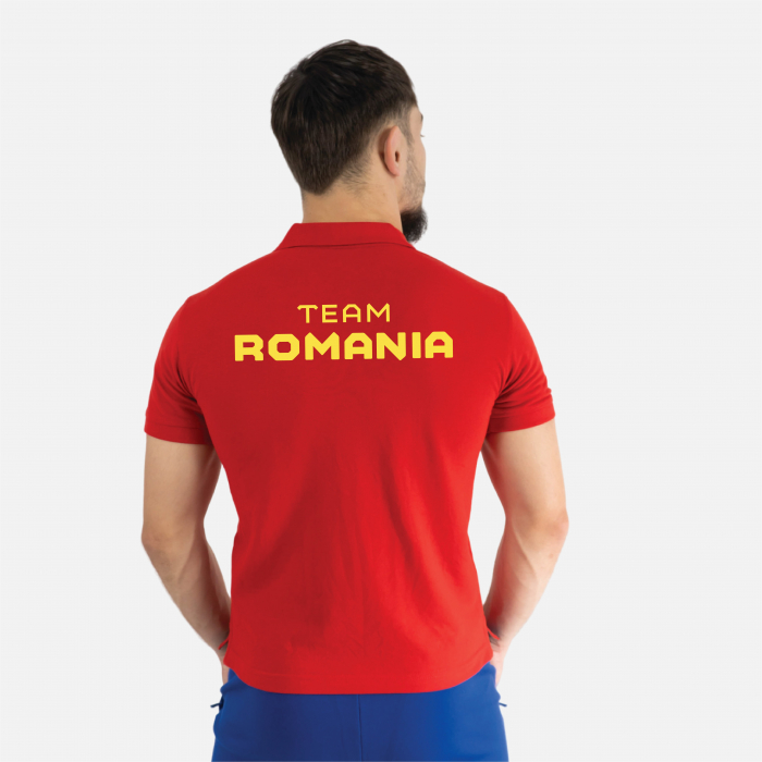 Tricou Polo Rosu TeamRomania PARIS24 [2]