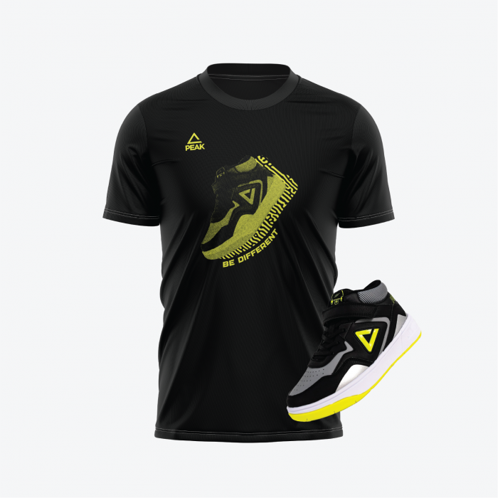 Tricou bumbac Peak Court I negru [2]