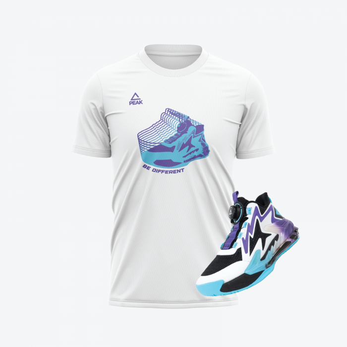 Tricou bumbac Peak Flash alb [2]