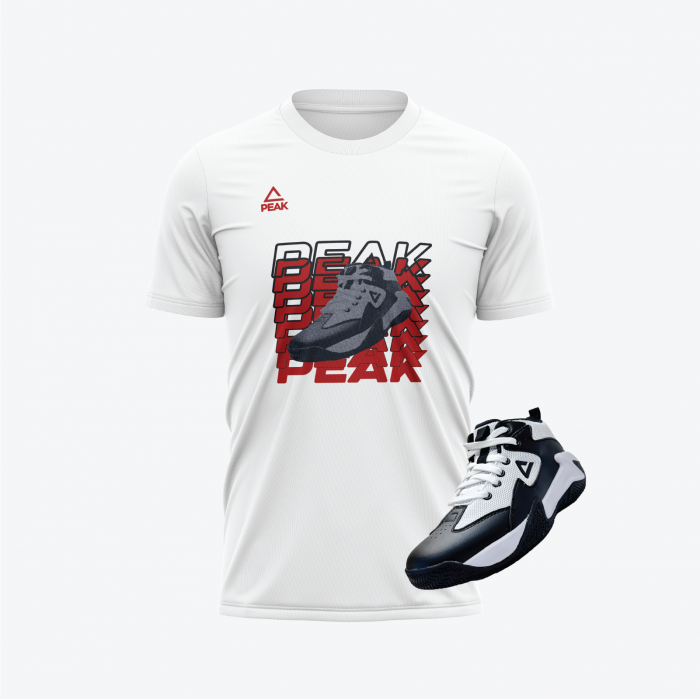 Tricou bumbac Peak For The Game alb [2]