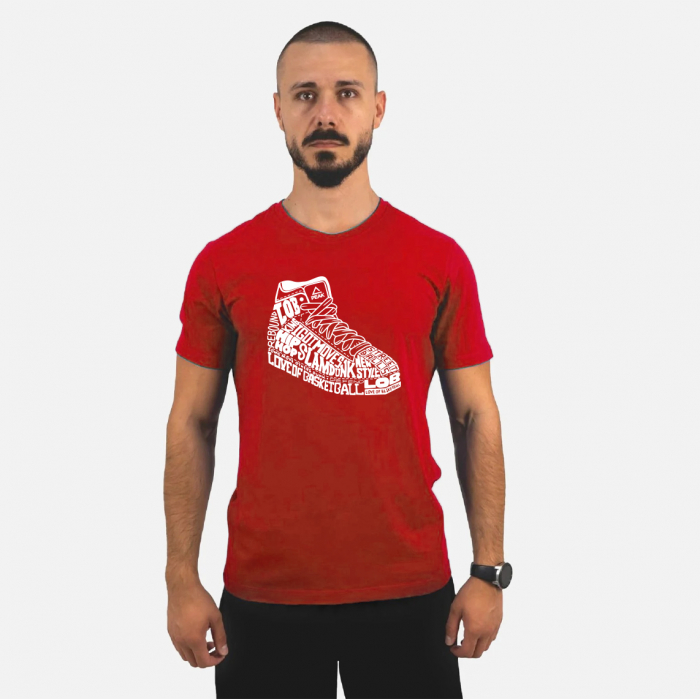 Tricou bumbac Peak Retro rosu [1]