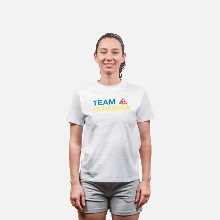 Tricou bumbac PEAK TeamRomania20, alb [2]
