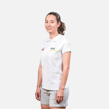 Tricou polo bumbac PEAK TeamRomania20, alb, femei [3]