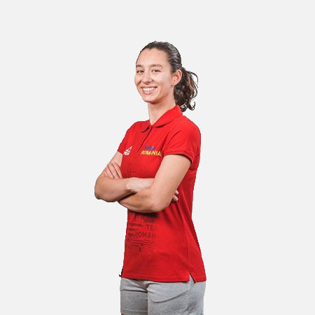 Tricou polo bumbac PEAK TeamRomania20, rosu, femei [2]