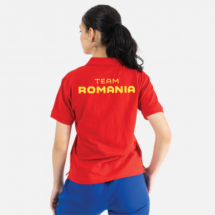 Tricou Polo Rosu TeamRomania PARIS24 [2]