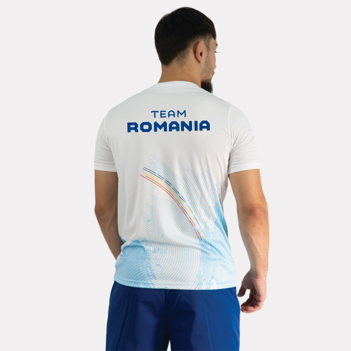 Tricou Poly Alb TeamRomania PARIS24 [2]