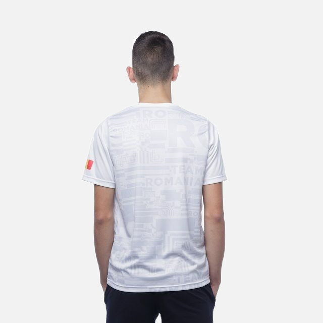 Tricou Poly Peak TeamRomania20 alb [4]