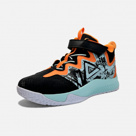 Ghete baschet Peak Kido I, negru/portocaliu [0]