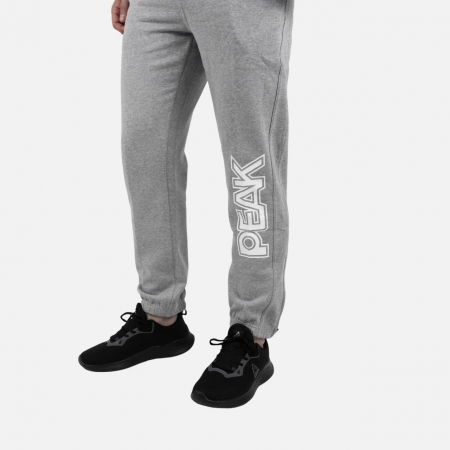 Pantalon - Pantaloni bumbac PEAK Training gri deschis