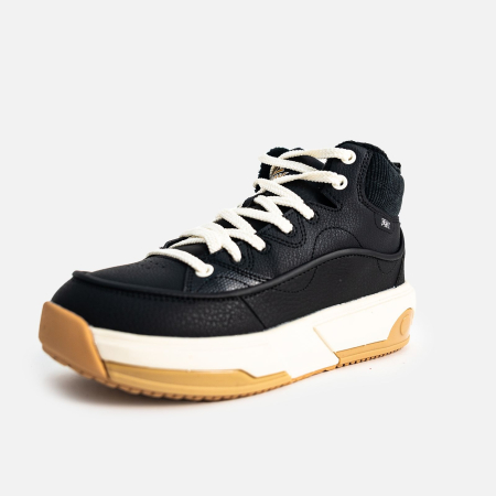 PANTOFI SPORT - Pantofi sport iarna Peak Casual High Top negru/canvas alb