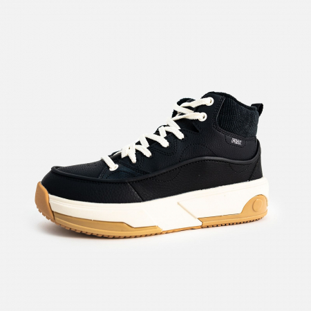 Pantofi sport iarna Peak Casual High Top negru/canvas alb [1]