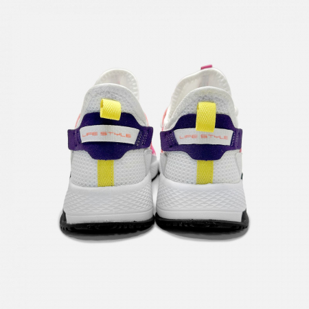 Pantofi sport Peak Casual alb/mov [3]