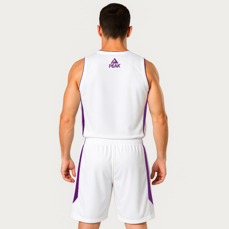 Set maiou/short baschet PEAK Jungle alb/mov [1]