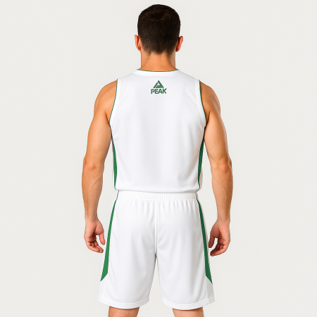 Set maiou/short baschet PEAK Jungle alb/verde [1]