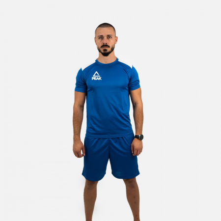 Sporturi - Set tricou+ short Maneca scurta Poly Peak albastru/alb