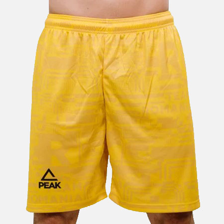Short - Short antrenament Poly Peak TeamRomania20 galben