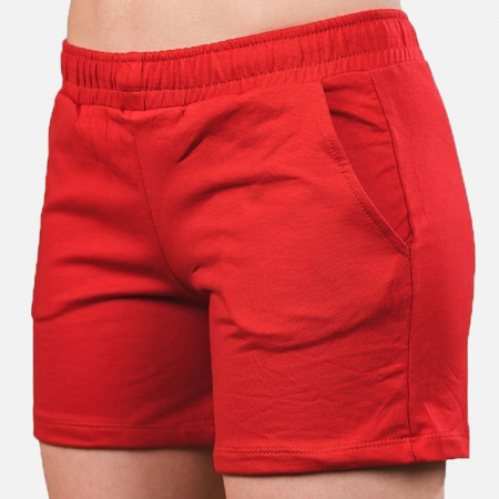 Short Prezentare bumbac dama rosu [1]