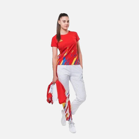 Tricou bumbac Feminin PEAK TeamROmania19 rosu [2]