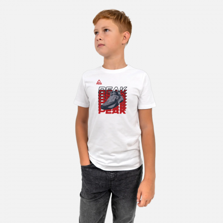 Baschet - Tricou bumbac Peak For The Game alb
