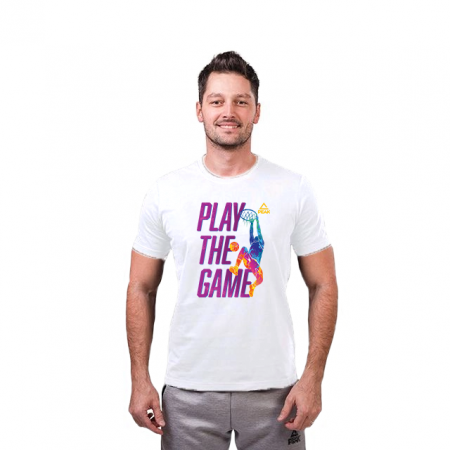 Tricou bumbac PeakSport Play The Game Copii alb, unisex [0]