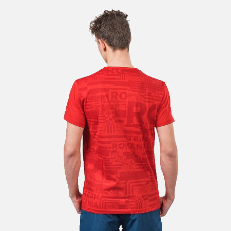 Tricou bumbac TeamRomania20 rosu masculin [1]