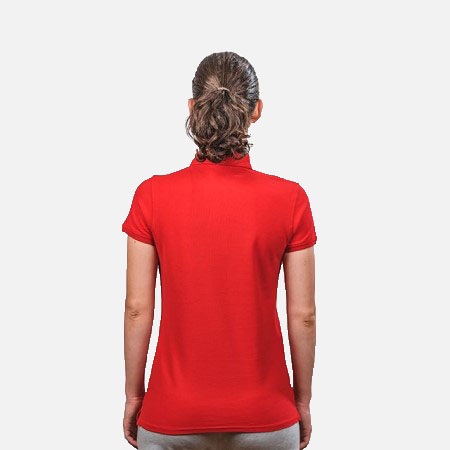 Tricou polo bumbac PEAK TeamRomania20, rosu, femei [3]