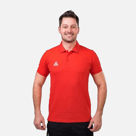 Barbati - Tricou polo PEAK Crew rosu